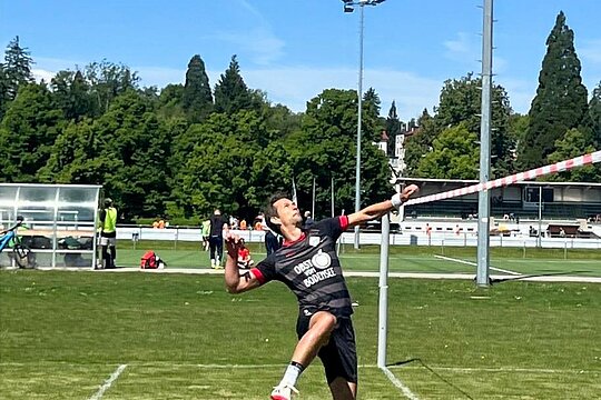 Beim Saisonfinale im heimischen Zeppelinstadion peilt das Landesligateam um Angreifer Mario Müller Platz fünf an.