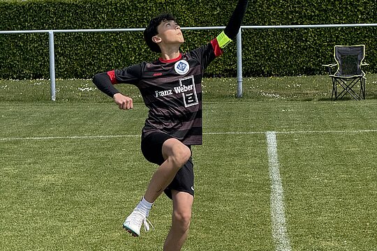 Form-Check vor dem Ligastart für die Faustball-Youngsters um Kapitän Daniel Müller (im Bild)