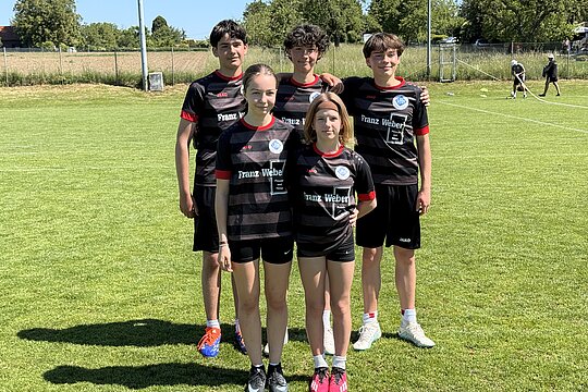Für den VfB-Nachwuchs geht es nach Platz vier in der Vorrunde im Bezirkspokal weiter. V.l.n.r.: Amir Nawaz, Freya Holzhause, Daniel Müller, Fritzi Schulze und Lukas Müller